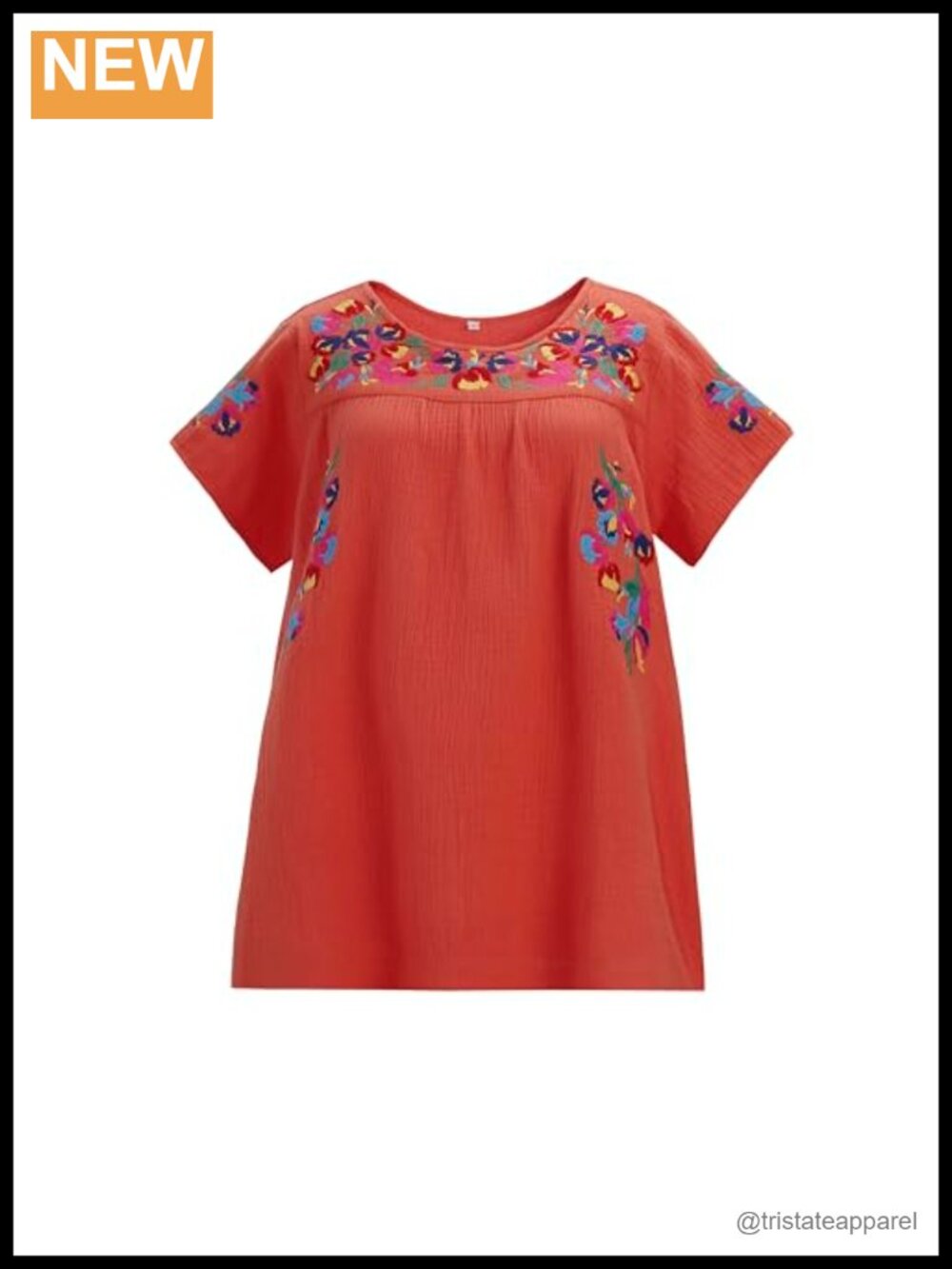Mexican Gothic Embroidered Cotton Blouse Flowy Artisan Top